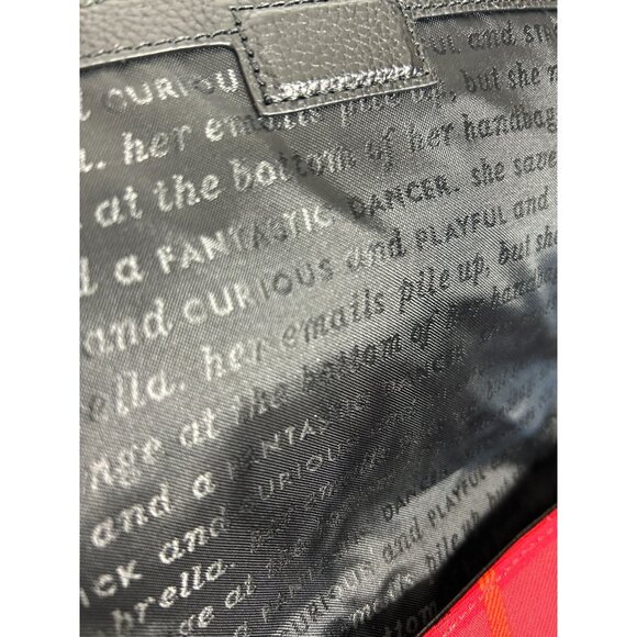 Kate Spade NY Julia Street Tally Plaid Clutch in Red / Black - Picture 5 of 6